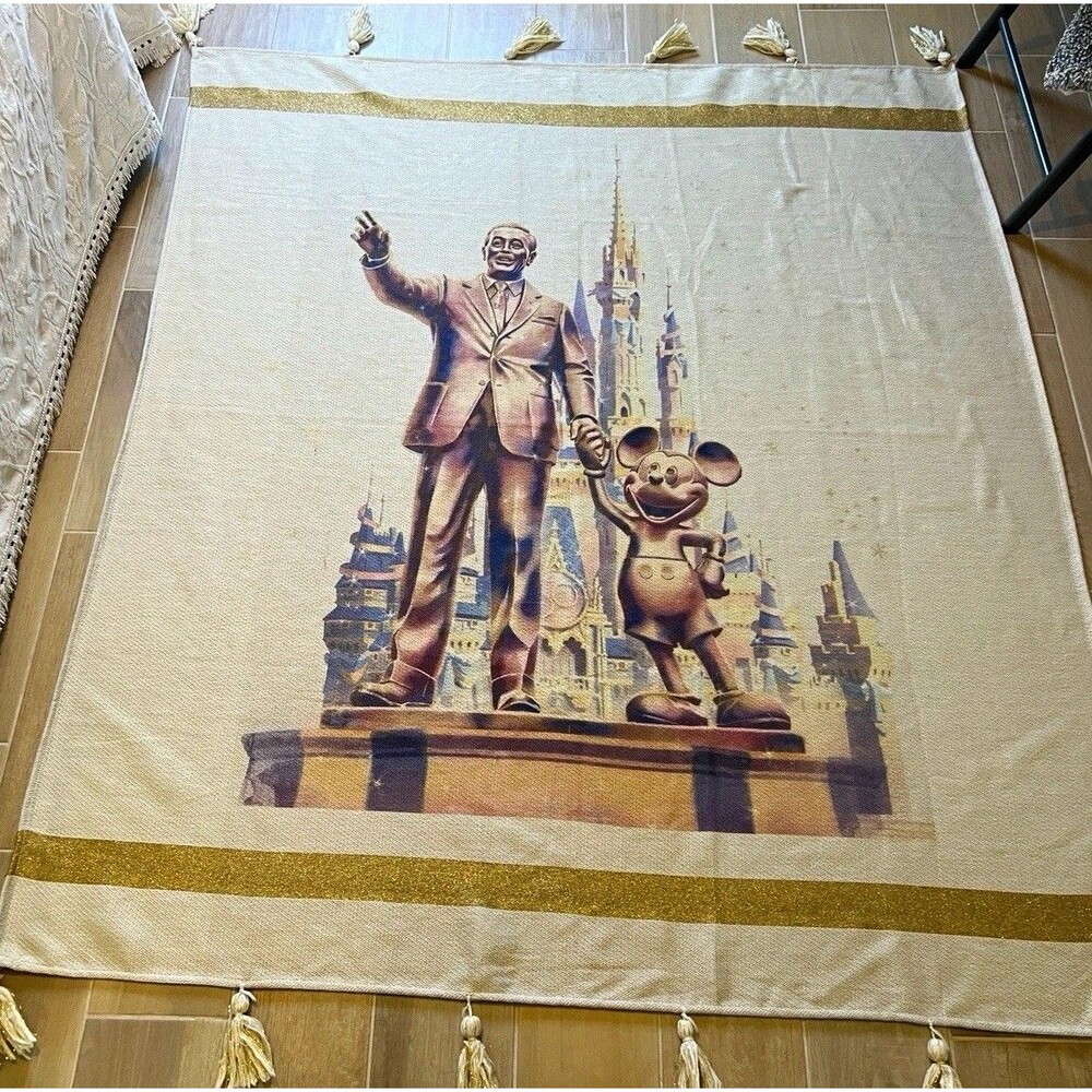 Walt Disney World 50th Anniversary Throw Blanket 72x60 Deadstock memorabilia